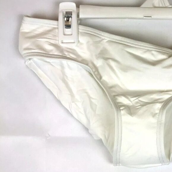 Michael Kors, Women’s White Cheeky Bikini Bottom, Size Extra Small - Picture 2 of 5